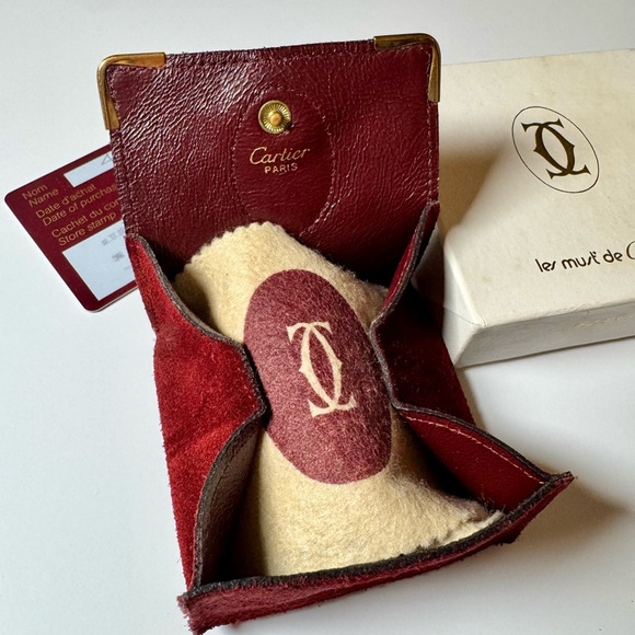 Cartier Handbags - SOLD❣️ Vintage Cartier Suede Coin Purse with Box with Authenticity